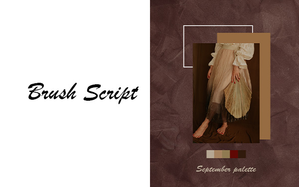 برانگیختن هیجان فونت Brush Script